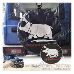 Spare Wheel Cover for Suzuki Jimny JB64 JB74 2018-2020 .PU Leather Space-Saving Spare Wheel Protective Cover car accessories