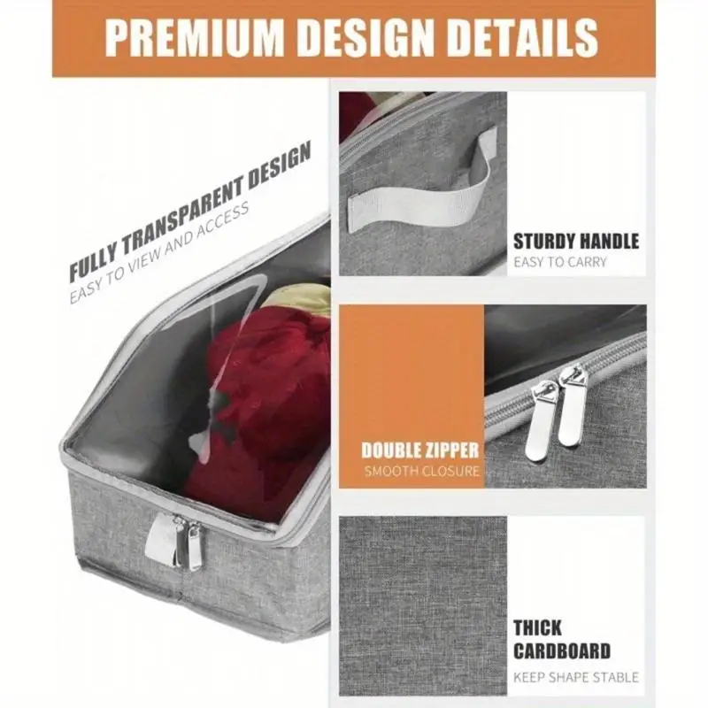

G6KF Baseball Cap Organizers Oxford Fabric Storage Holder for Closet Door Hanging Space Saving