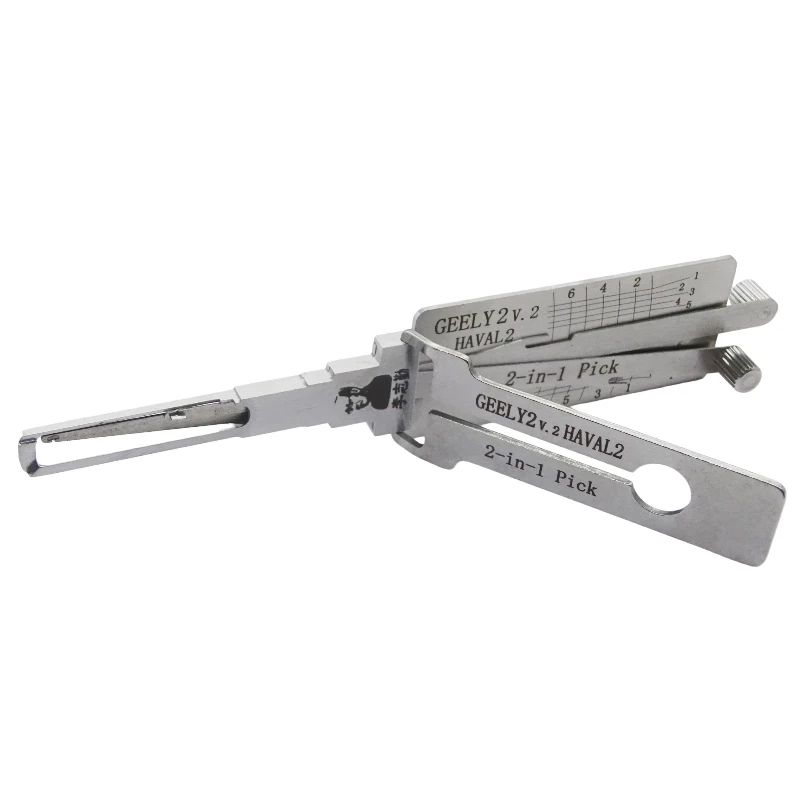 Lishi GEELY2 v.2 HAVAL2 2 in 1 Lock Pick Decoder Vertical Milling for Geely/Haval 2/Great Wall Models
