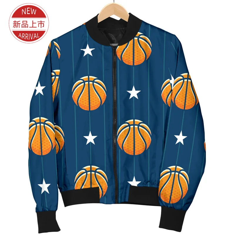 Harajuku 3D Aports BASKETBALL Printing Jacket Basketball Lovers Graphic Lapel Jackets Fashion Gym Streetwear Mens Clothing Tops