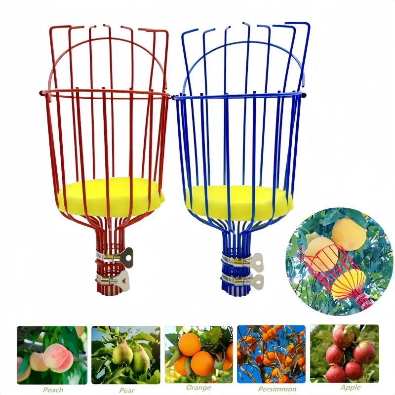 

Deep Basket Fruit Picker Head Convenient Fruit Picker Catcher Apple Peach Picking Farm Garden Picking Device Garden tools