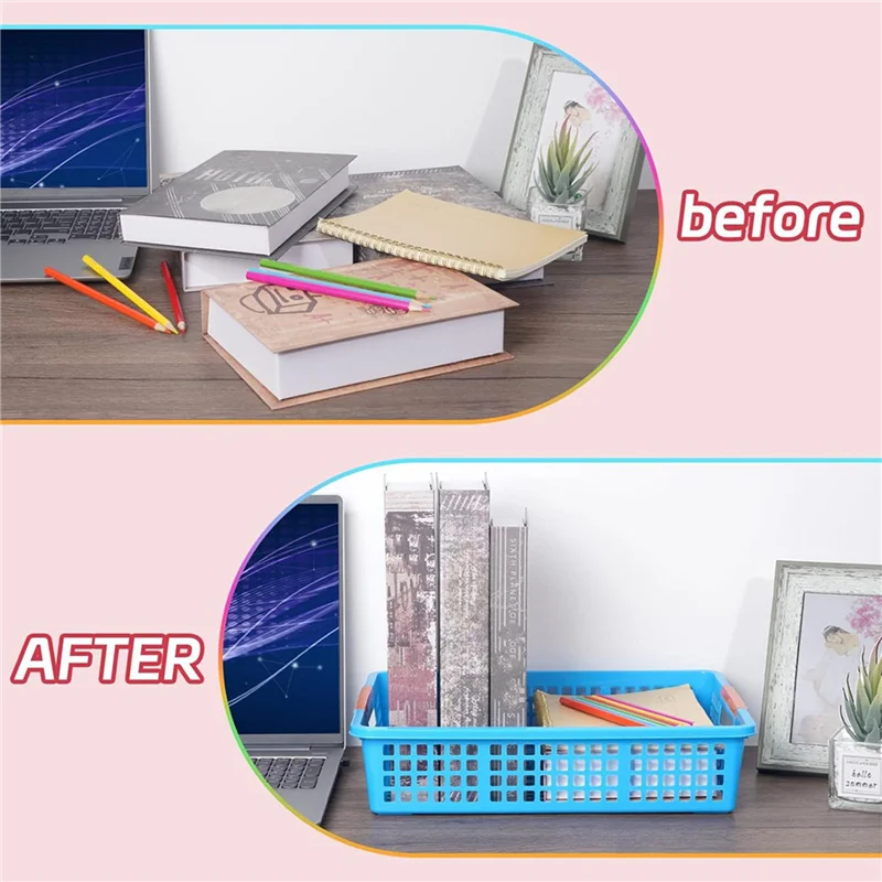 Поднос для учителя, пластиковый органайзер для бумаги для классной комнаты, поднос для классной комнаты, поднос для бумаги для классной комнаты, корзина для домашних книг, 12 шт.