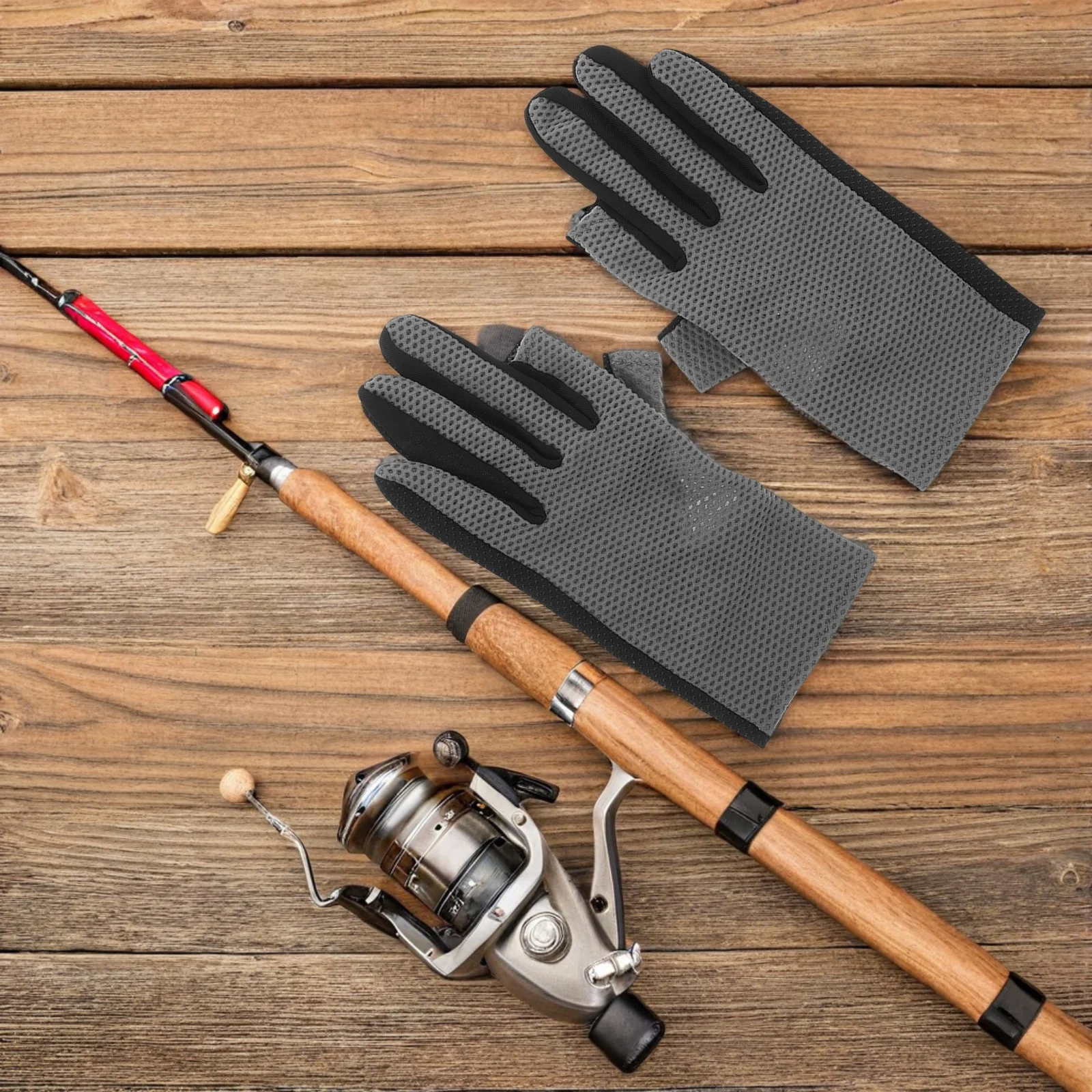 

1Pair Breathable Mesh Gloves Sunshade Fingerless Riding Gloves for Men Non Slip Cycling Mountain Bike Driving Outdoor Sports