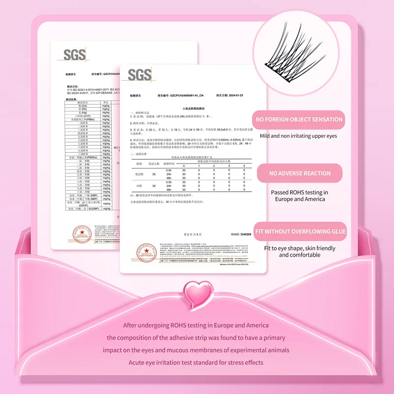 Ciglia finte autoadesive stile coda di pesce girasole - Nessuna colla necessaria Ciglia dall'aspetto naturale Riutilizzabili da indossare ogni giorno Occhi anime