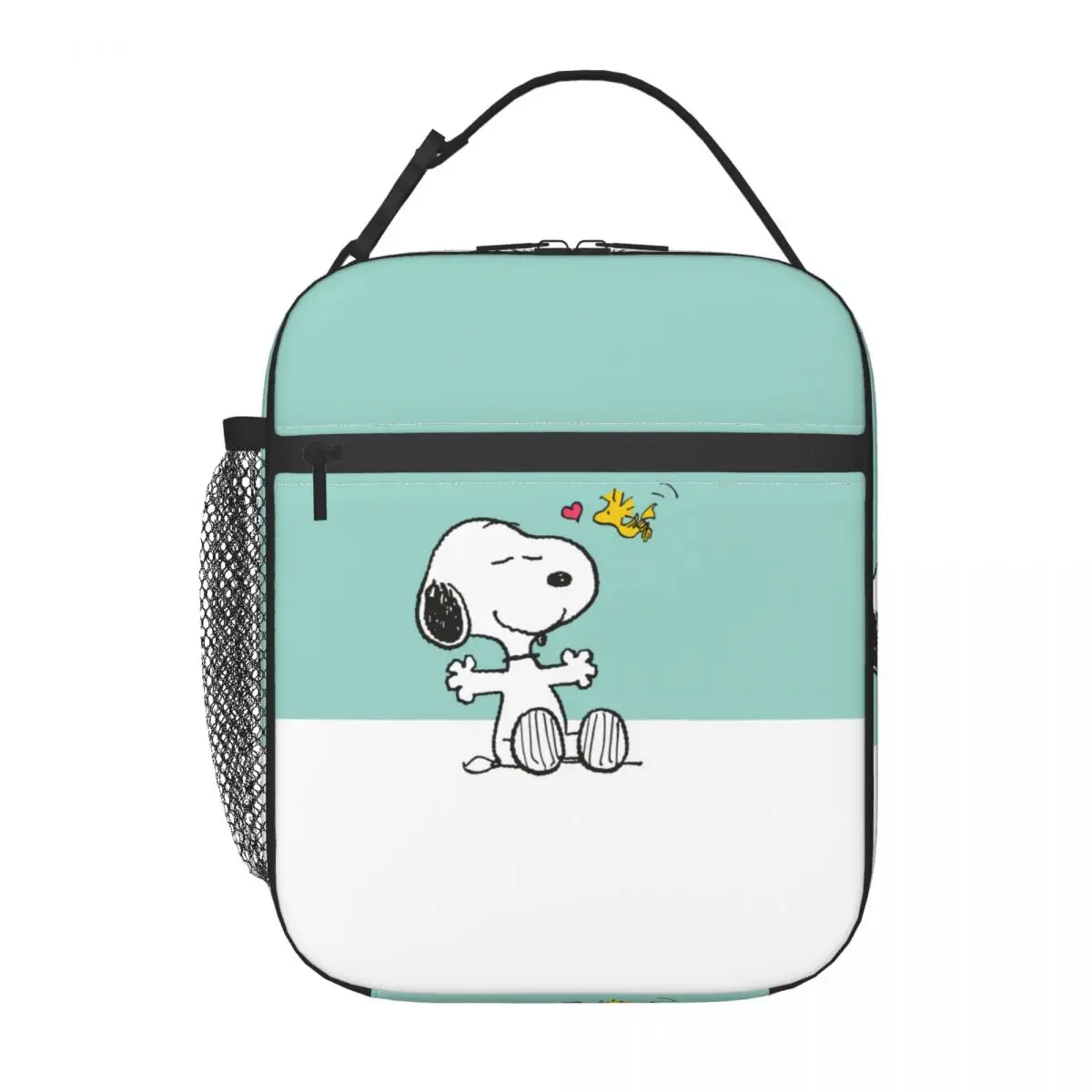 Custom S-Snoopys Anime Insulated Lunch Bags for School Office Portable Cooler Thermal Bento Box Women Kids