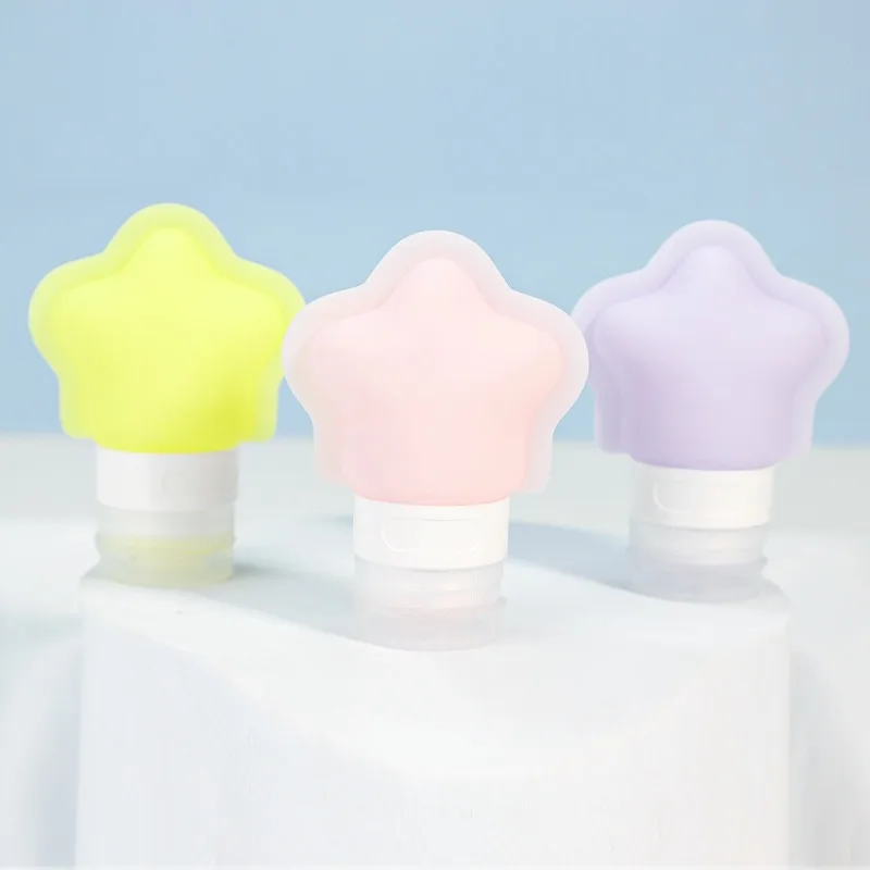 40ml Silicone Dispensing Bottle Star Flower Cat Claw Travel Portable Shampoo Storage Bottle Cosmetics Dispensing Empty Bottle