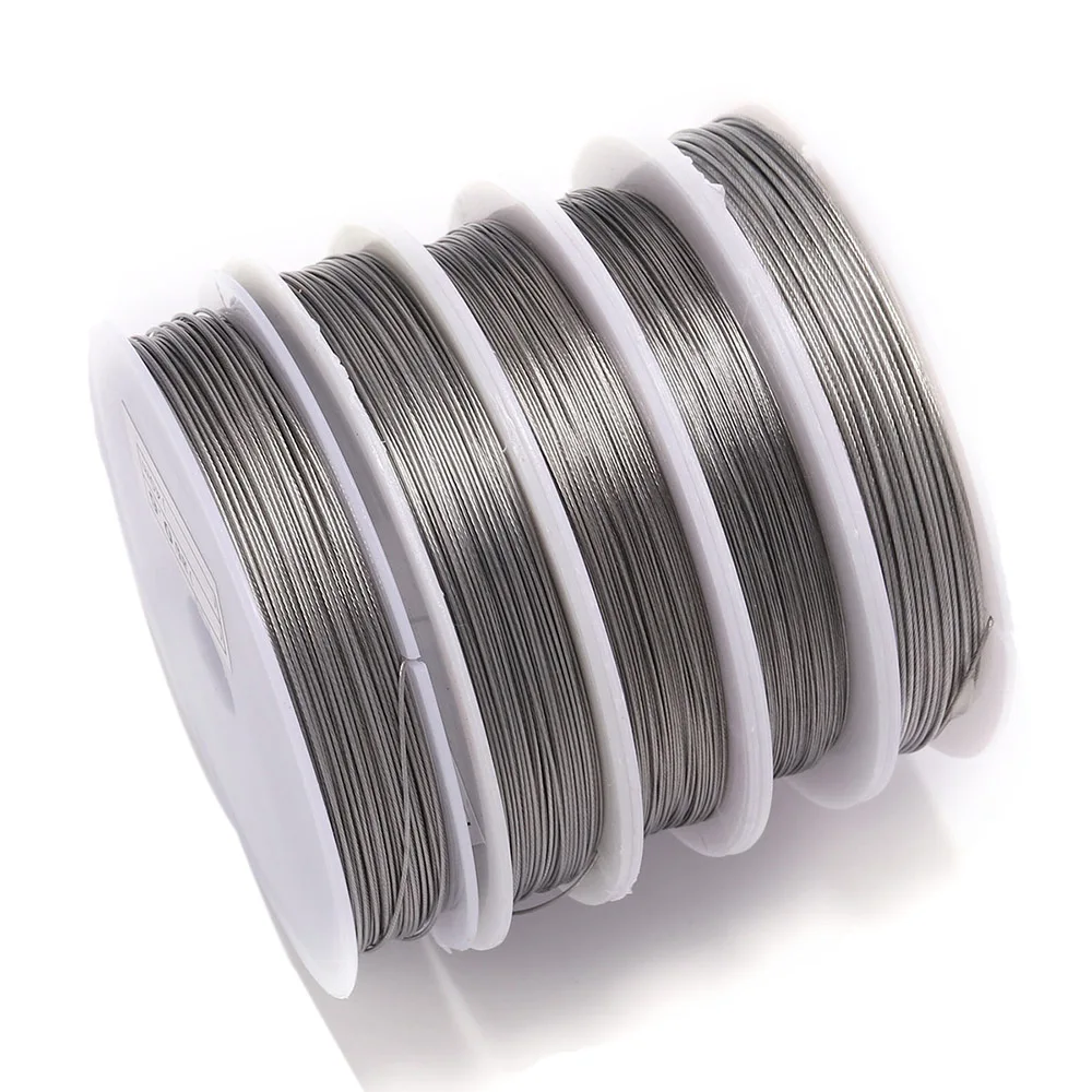 1 Roll Steel Wire Rope 0.3/0.38/0.45/0.5/0.6/0.7/0.8/1.0mm Stainless Steel Wire Cords for DIY Jewelry Making Accessories image 3