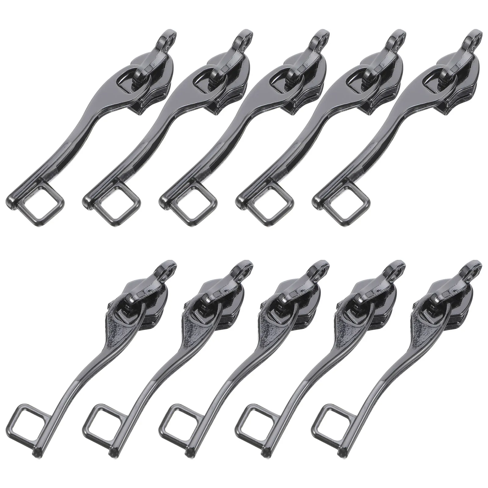 

5Pairs Explosion Proof Zipper Pulls Heavy Duty Double Layer Locking Replacement for Luggage Backpacks Suitcases Universal Repair