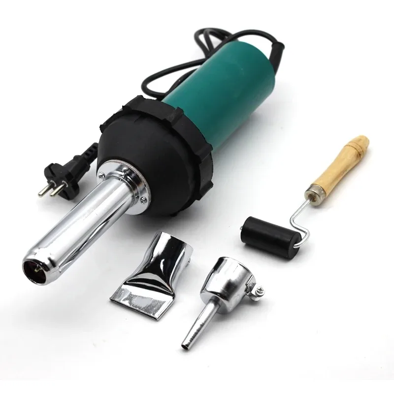 1080W 220V Plastic Hot Air Welding Gun Torch with Nozzle Roller Plastic Welding Machine Heat Gun Kit Welder for Bumper PP PVC