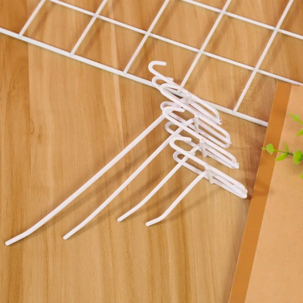 10Pcs Metal Mesh Panel Hangers Reusable Wear-resistant Net Panel Hooks Universal Removable Display Panel Shelf Hook Wall
