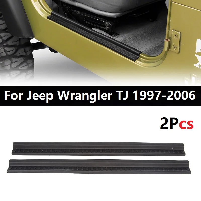2 SZTUK gumowych listew progowych drzwi samochodowych do Jeep Wrangler TJ 1997-2006 Akcesoria do stylizacji