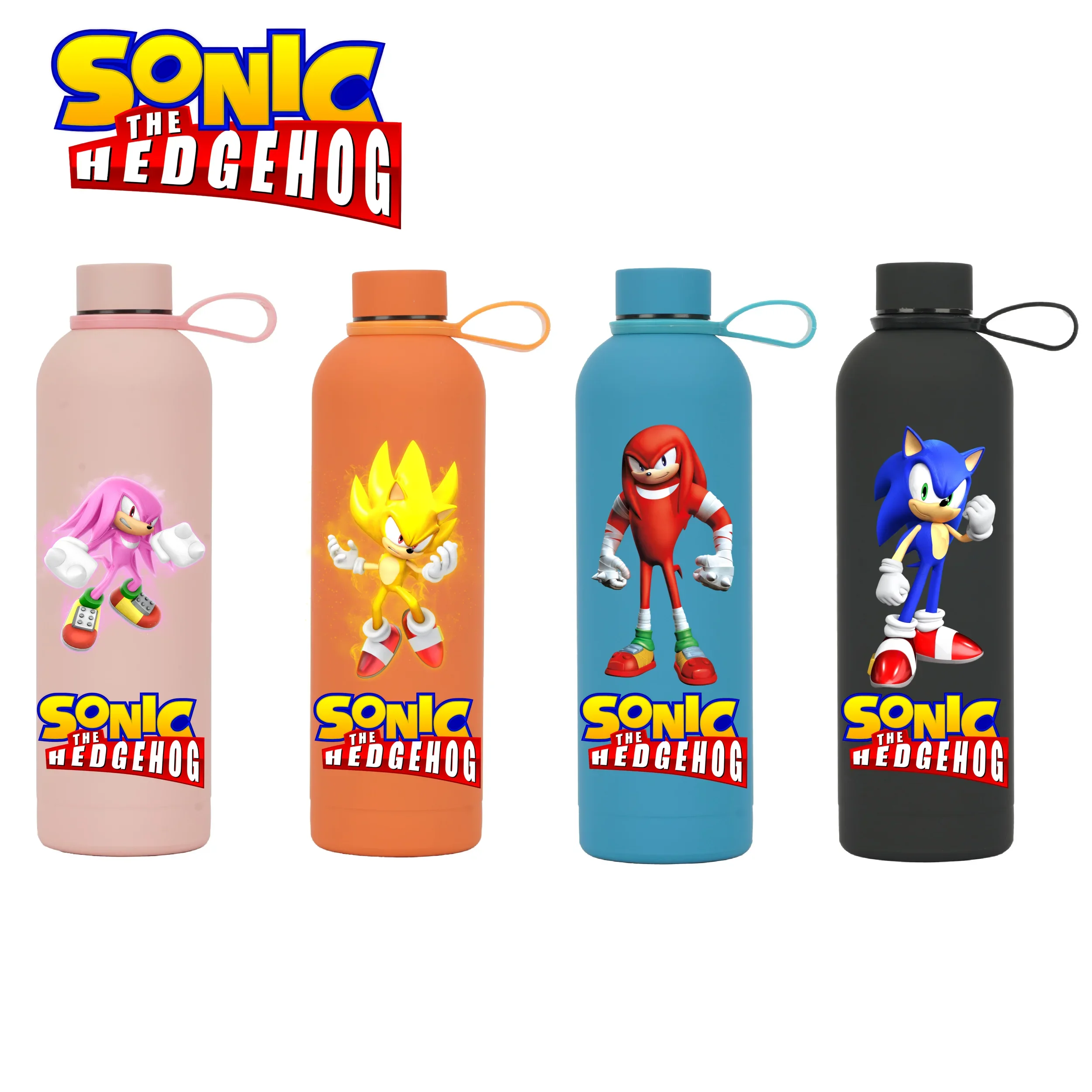 500ML Sonic the Hedgehog Thermos Water Bottle Portable Vacuum Flasks Keeps Cold and Heat Car Insulated Cup Sports Water Bottle