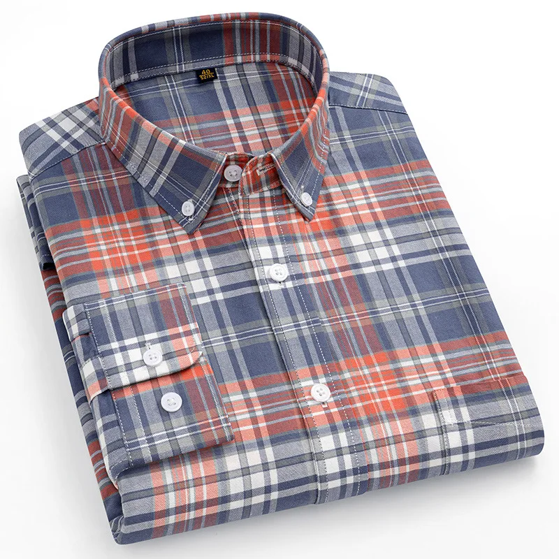 

160KG Fits 11XL 10XL Big Tall Hot Sale Oxford 100% Cotton Men's Shirt Long Sleeve Plus Size Business Casual Durable Work Shirt