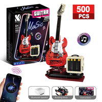 Artist Guitar APP Control Building Blocks Bricks Technical With Bluetooth Audio USB Gift Music Playback Adult Toys Festival Gift