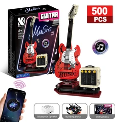 Artist Guitar APP Control Building Blocks Bricks Technical With Bluetooth Audio USB Gift Music Playback Adult Toys Festival Gift