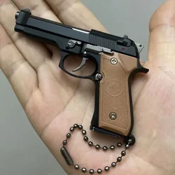 1:3 Scale Alloy M92 Pistol Mini Gun Metal Keychain M92 Pistol Keychain Fidget Toy PUBG Gun Toy Gift Pubg Decoration Toys