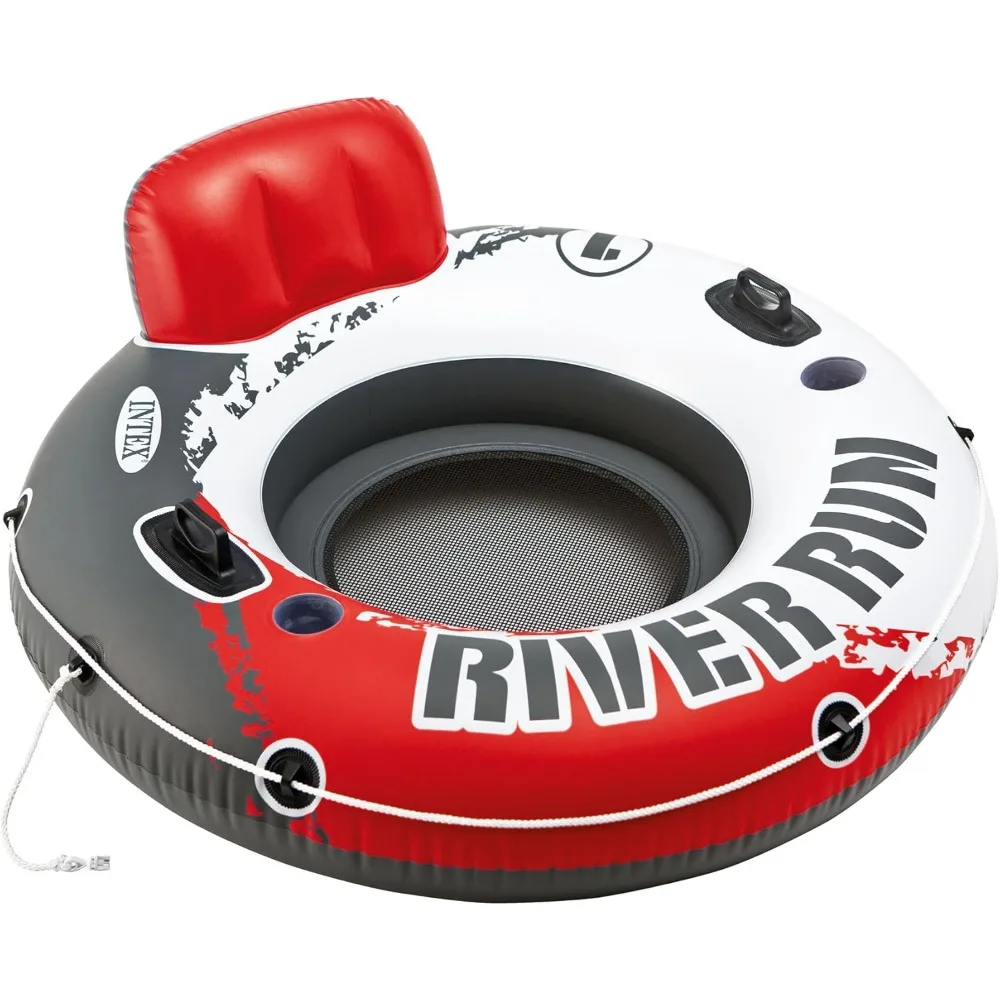 River Run 1 53" Rakit Danau Tabung Air Apung Tiup, Merah (12 Pak)