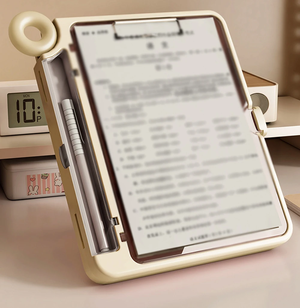 2 Pack Clipboard with Storage & Pen Holder, Side Opening Clear Dry Erase, Dual Compartment Heavy Duty for Coach Office School