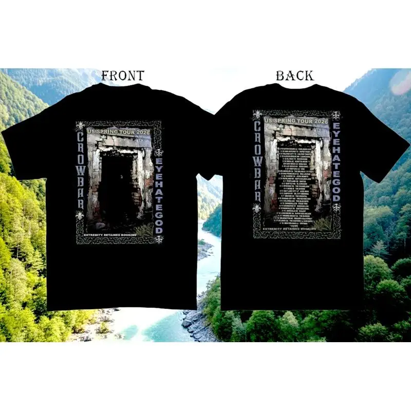 Crowbar US Tour 2026 Mountain Design Band T-Shirt
