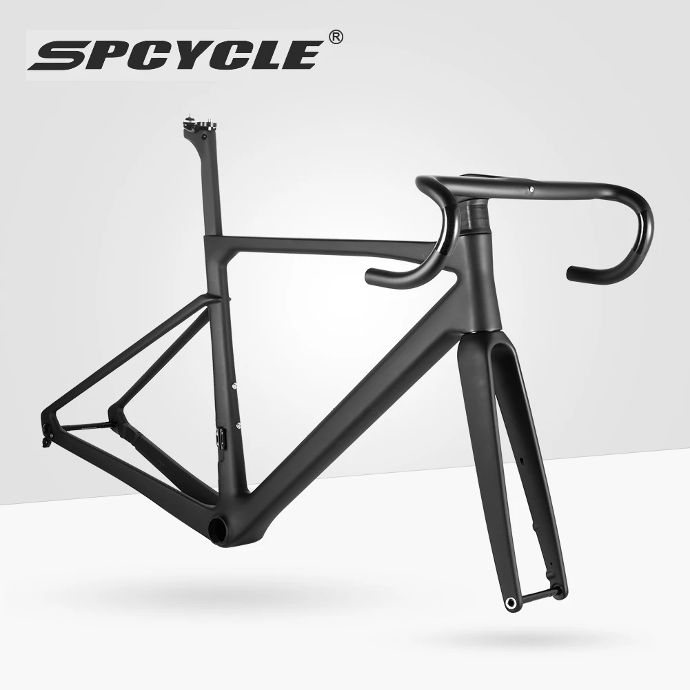 Spcycle T1000 Carbon Road Bike Frame Disc Brake Racing Bicycle Frameset All Internal Cable 700C Aero Road Bike Carbon Frame