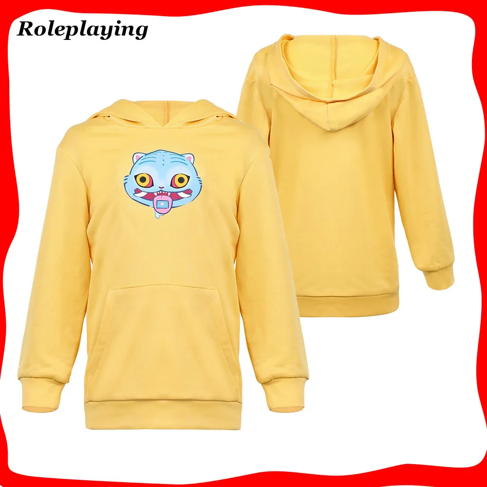 

Zoey Kpop Demon Hunter, детский желтый костюм с капюшоном для девочек, костюм в стиле фэнтези, карнавальный костюм на Хэллоуин, 2025 г.