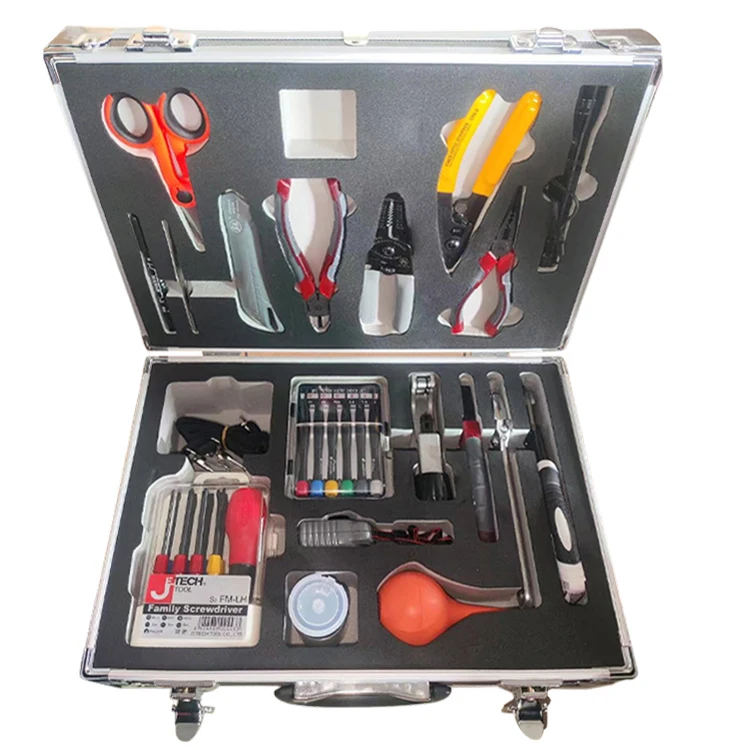 Outdoor Travel Cleaning Set Fiber Optic Fusion Splicer Box Price Stripper Tool Fiber Splicing Tool Kit Case