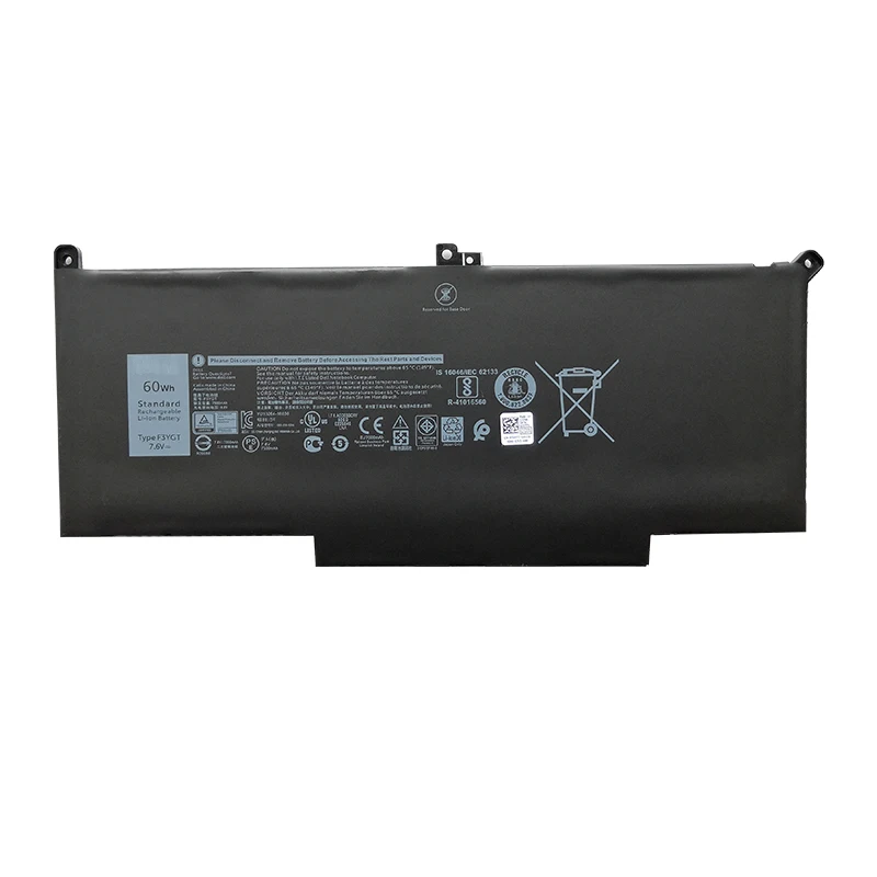 NEW 7.6V 60Wh F3YGT Battery For DELL Latitude 12 7000 7280 7290 13 7380 7390 14 7480 7490 P28S P28S001 P73G P73G002 Laptop 2X39G