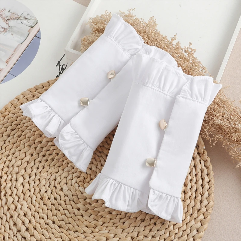 

Nail Gel Display Removable Ruffle Decorative Wrist Cuffs Female Teens Detachable False Sleeves Nail Tips Sample Shooting props