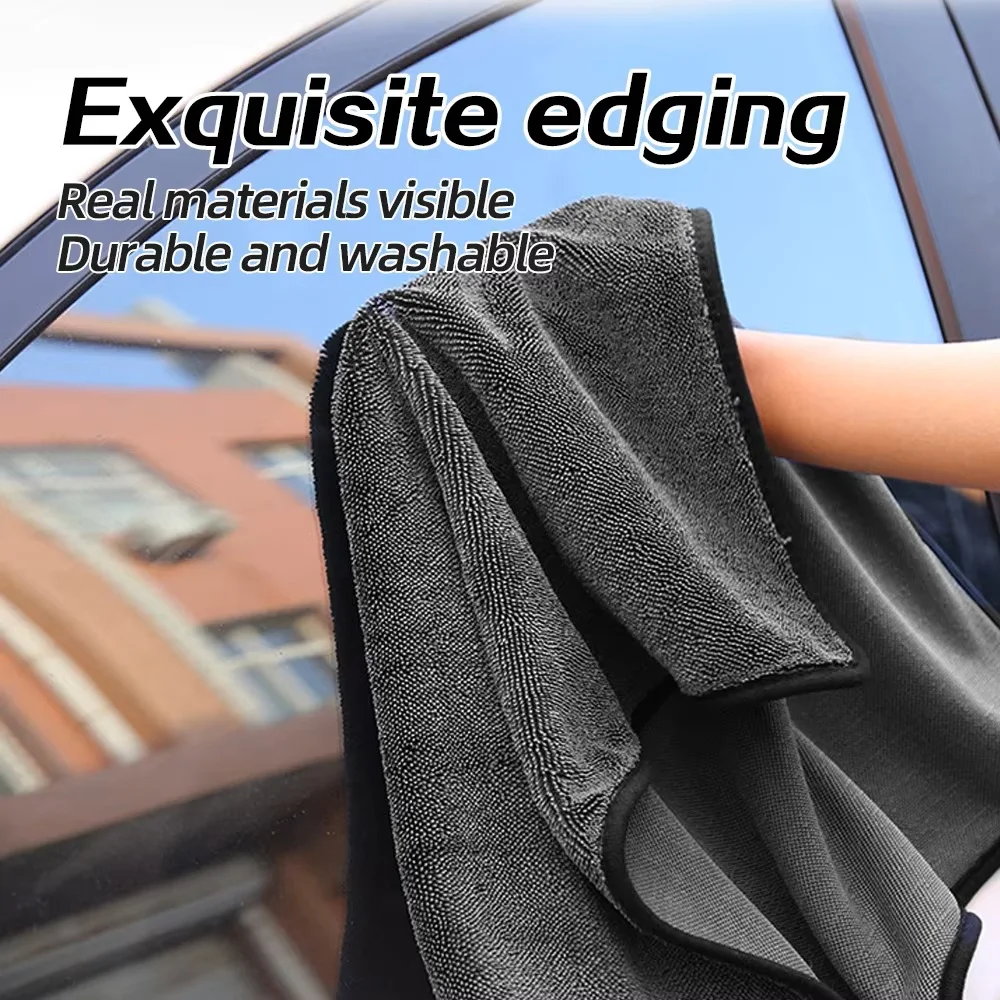 

40x40 см автомобильное полотенце из микрофибры, ткань для мытья кузова автомобиля, двухслойная утолщенная мягкая впитывающая ткань, ткань для чистки автомобиля Was