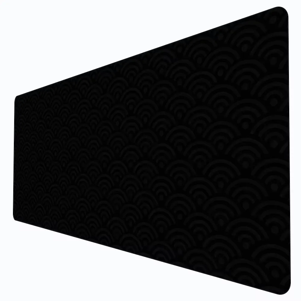 Black Ocean Wave Mouse Pad Large Rubber Base Anti-slip PC Desk Accessories Mousepad for Office and Gamer Keyboard Mats Decor Mat