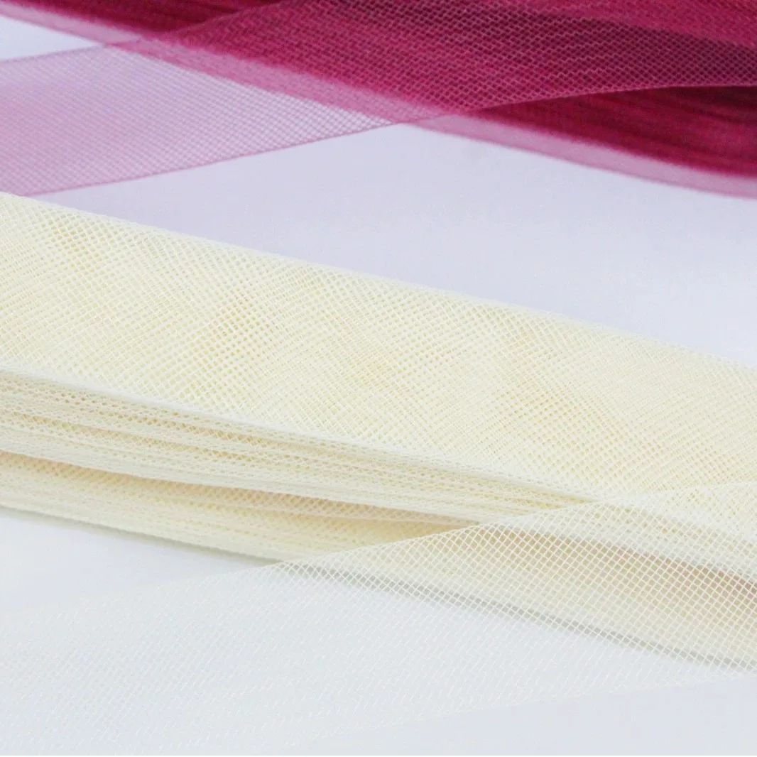 2-10cm Width Elastic Webbing Mesh Braid Polyester Mesh Fabric Flat Plain Crin Ribbon for Crafts Women Diy Hat Multicolor