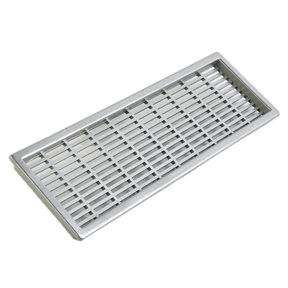 Cover Ventilation Grille Bathroom Doors Computer Cabinets For Wardrobes Rectangular Hole Silver / Black 1pc Mesh Plastic