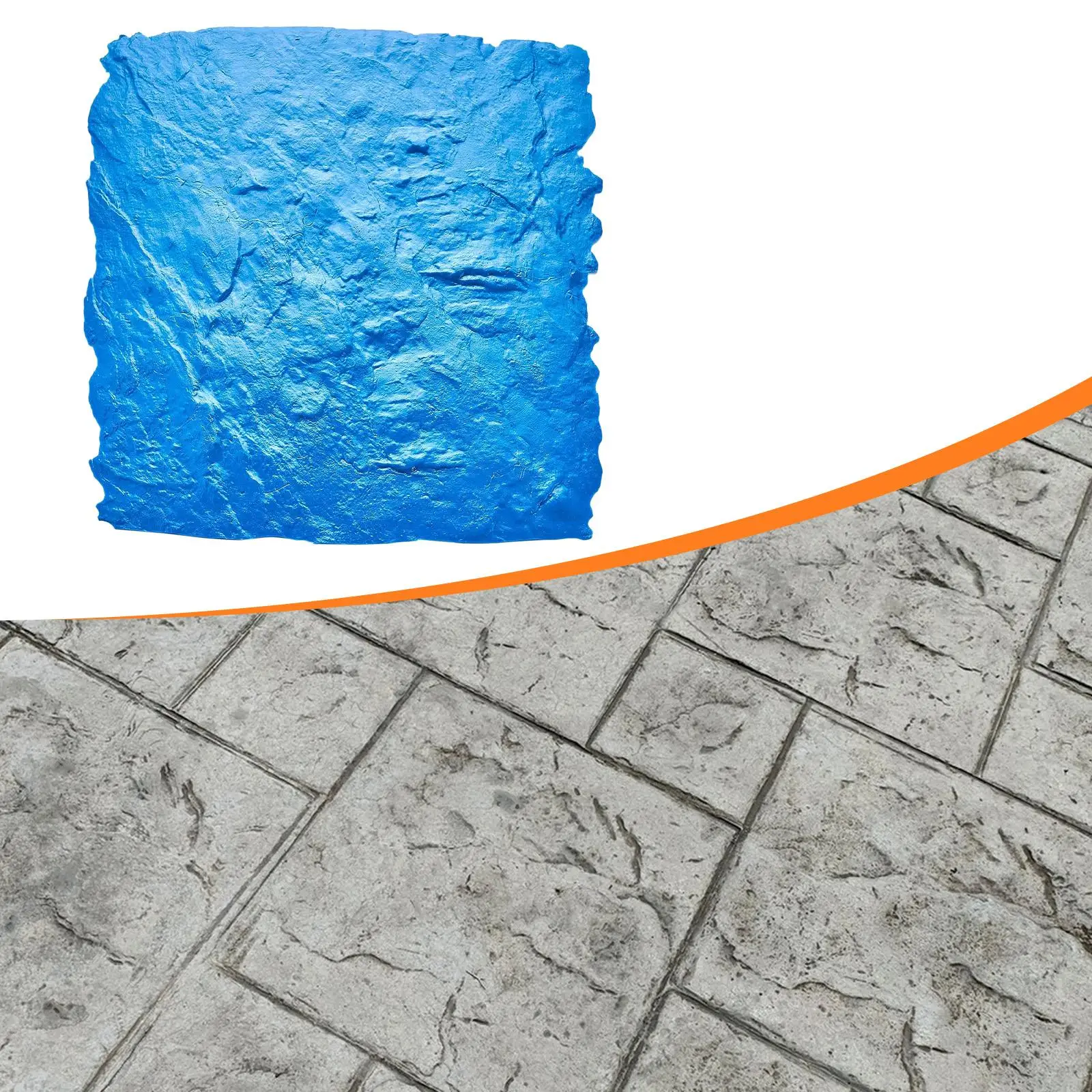 Concrete Stamp Mat Casting Model Craft DIY Supplies Decoration 23.6inchx23.6inch Vivid Stone Texture for Patio Path Yard Lawn