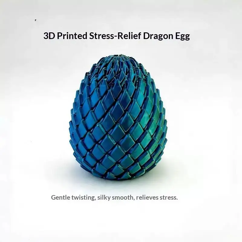 Hot Sale Twisty Fidget Egg 3D Printed Toys Sensory Desk Toys Stress Relief Easter Basket Stuffers Small Gifts