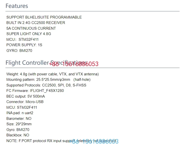 IFlight BLITZ F411 1S Whoop AIO مع ELRS/CC2500 Rx مع STM32F411 MCU دعم BLS 25.5*25.5 مللي متر 4.8G لطائرة بدون طيار التناظرية الصغيرة FPV