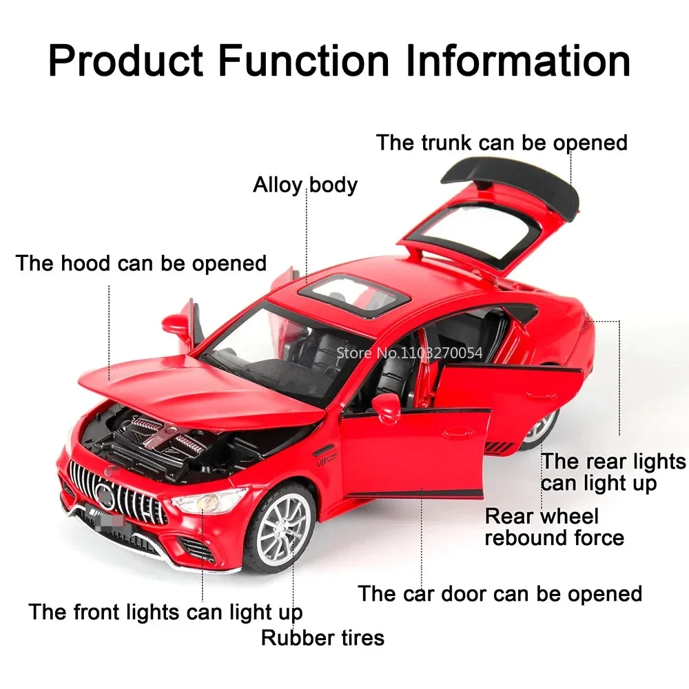 1:32 مقياس AMG GT63 سبيكة سيارة لعبة مجسمة مصغرة دييكاست الأبواب فتح ضوء الصوت التراجع سيارة لعب الأطفال هدية عيد ميلاد