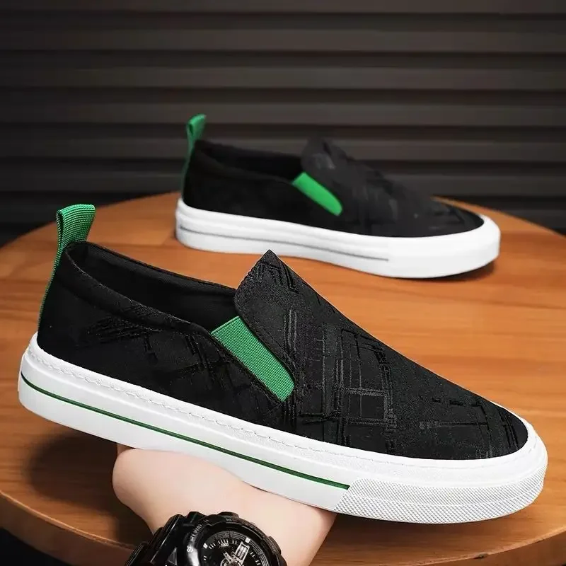 Men's Vulcanize Shoes Breathable Canvas New In Promotion Walking 2024 New Arrivals Cheap Liquidation Leisure Sneakers Male image 5