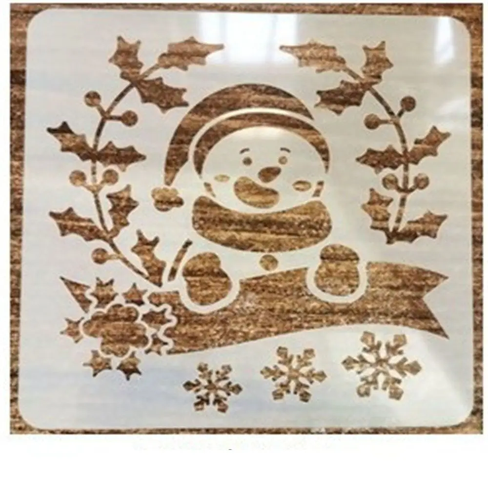 

DIY Craft Wall Window Santa Claus Spray Painting Template Graffiti Drawing Tool Christmas Style Stencil Cute Snowman