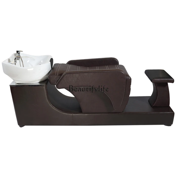 

Shampoo bed Ceramic basin Lying flat massage Beauty bed with water heater
