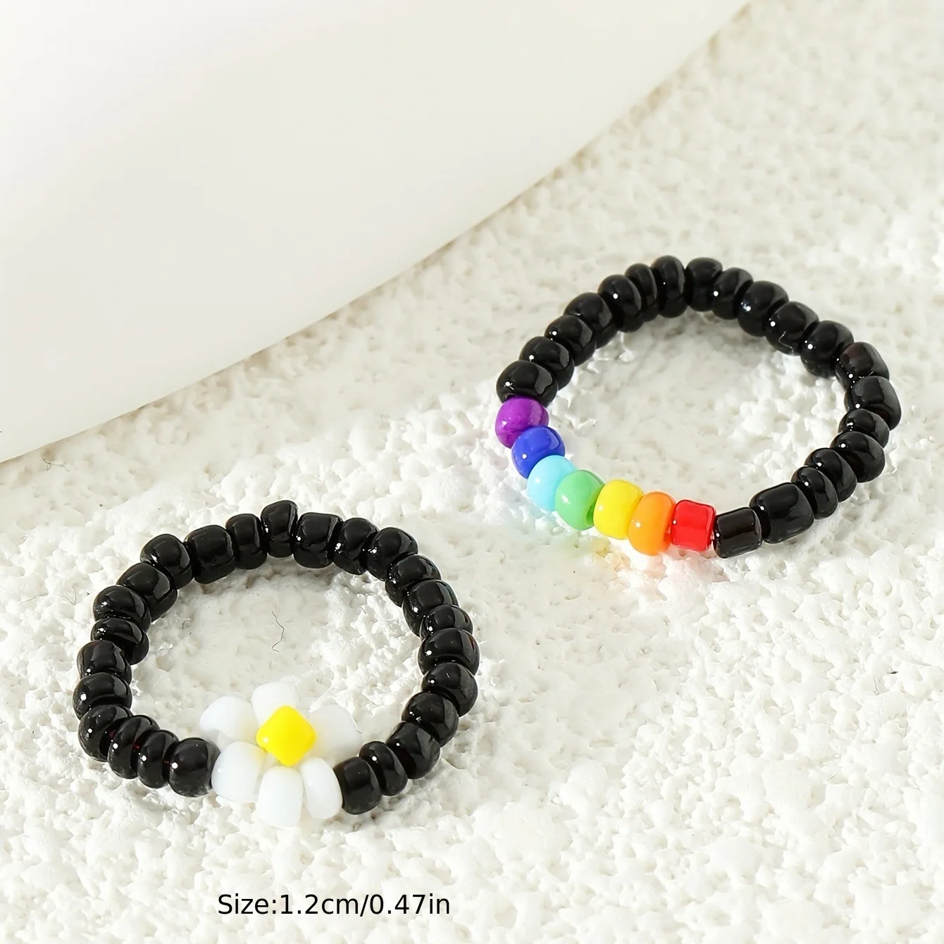 New style footwork Boho Beach Foot Ring Rainbow color Rice beads small flower foot ring set for women