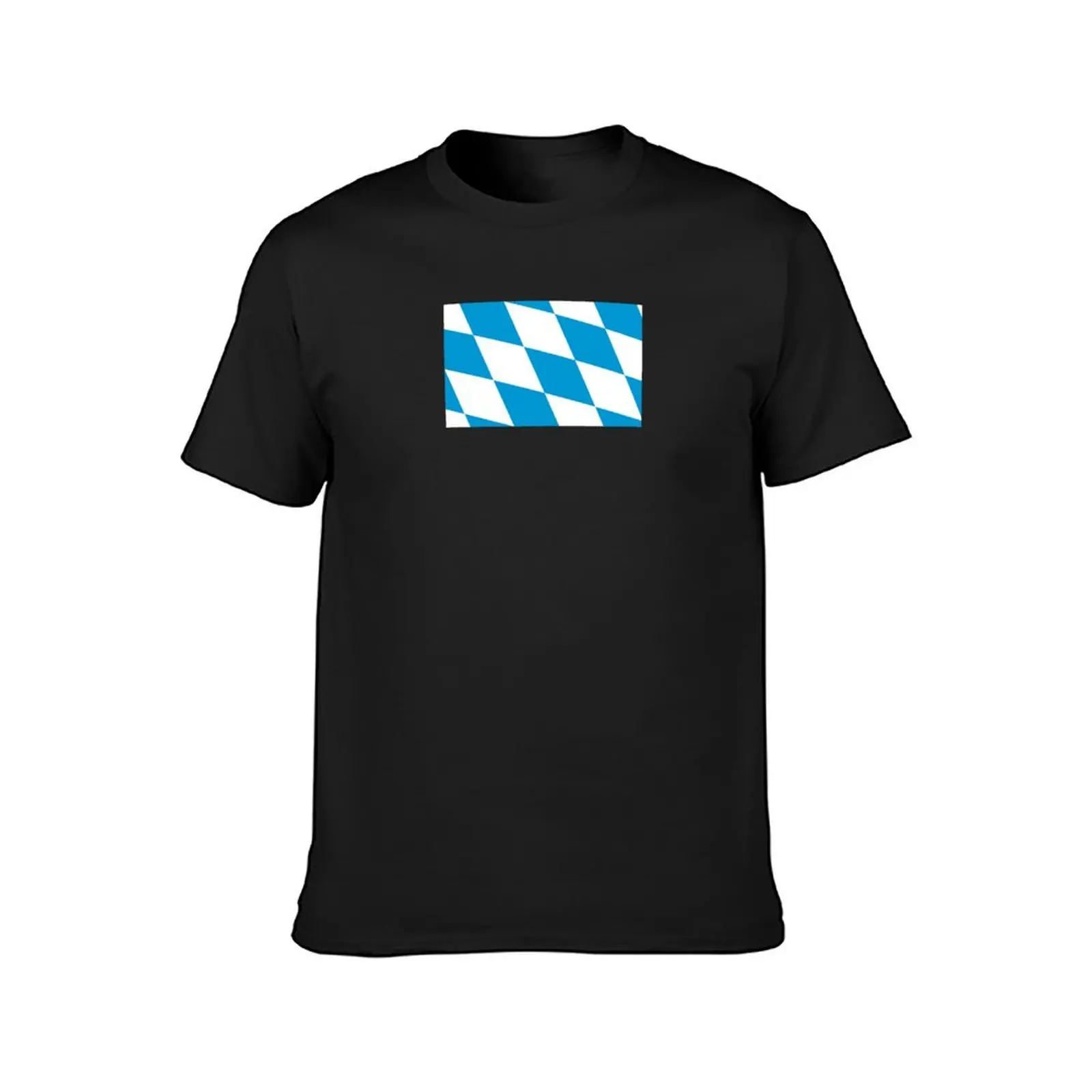 Bavarian Flag of Deutschland - Bayern Fahne - T-Shirt Sticker T-Shirt anime heavyweights summer clothes mens t shirt graphic