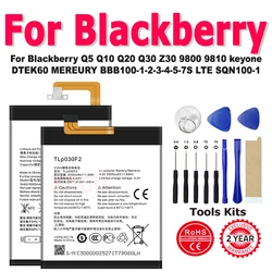 XDOU TLP034E1 Battery For Blackberry Q5 Q10 Q20 Q30 Z30 9800 9810 keyone DTEK60 MEREURY BBB100-1-2-3-4-5-7S LTE SQN100-1 + Tool
