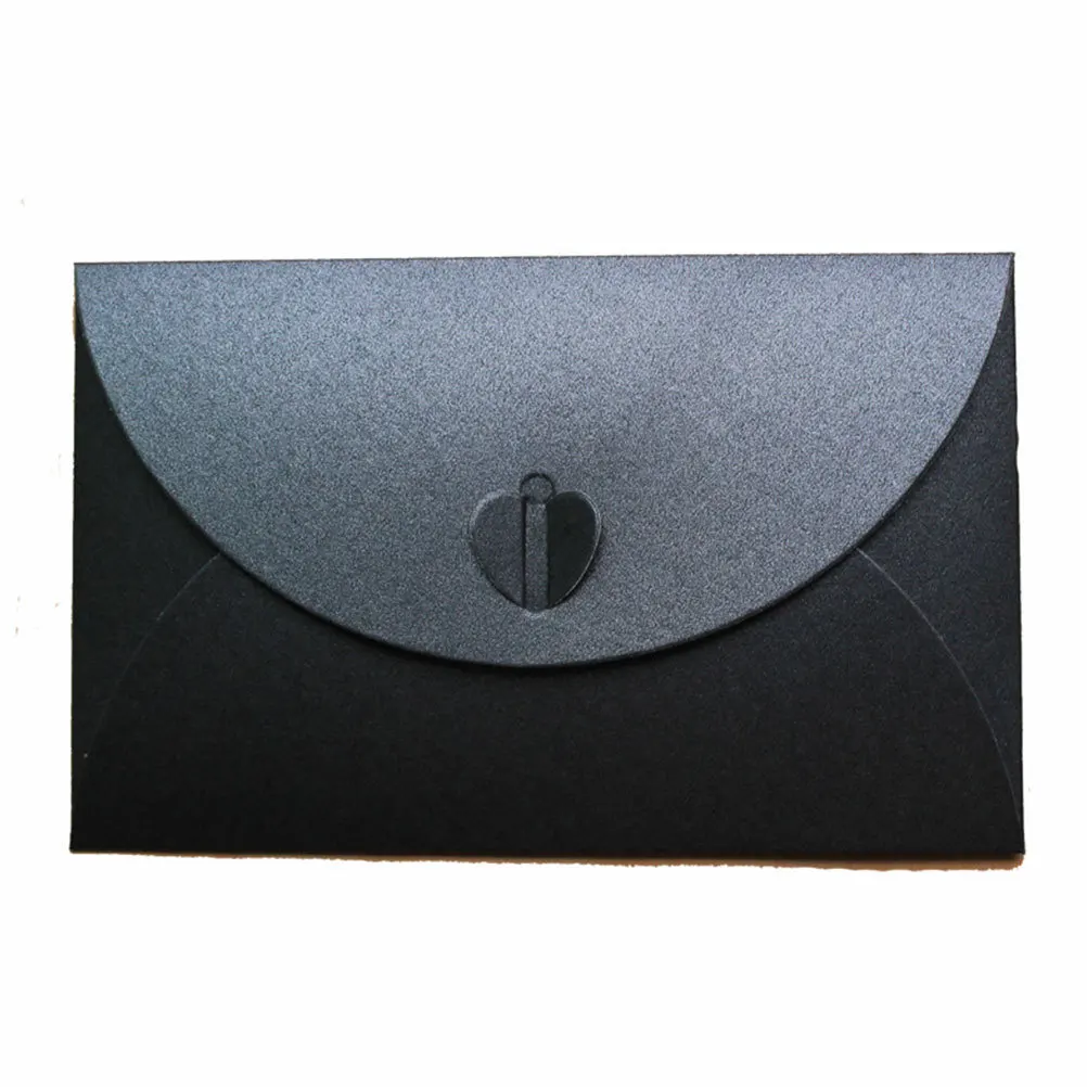 

20 pcs Heart Clasp Envelopes Vintage Colored Paper Blank Design For Name Cards Storage Postcard Holder Biodegradable Reusable