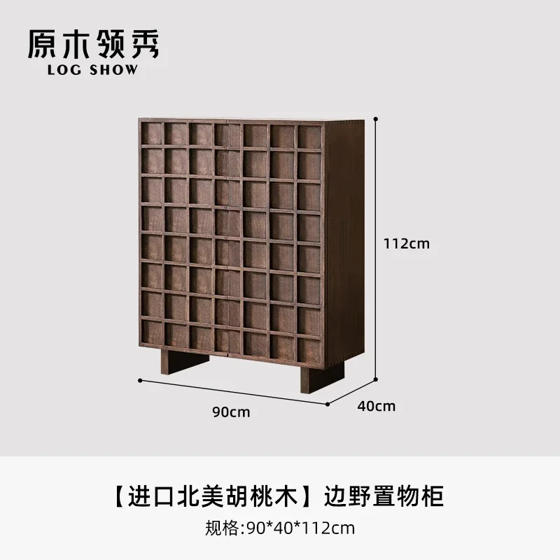 CC Parts And Accessories*Black Walnut Storage Cabinet Retro Style Living Room Side Cabinet Against The Wall For Storage