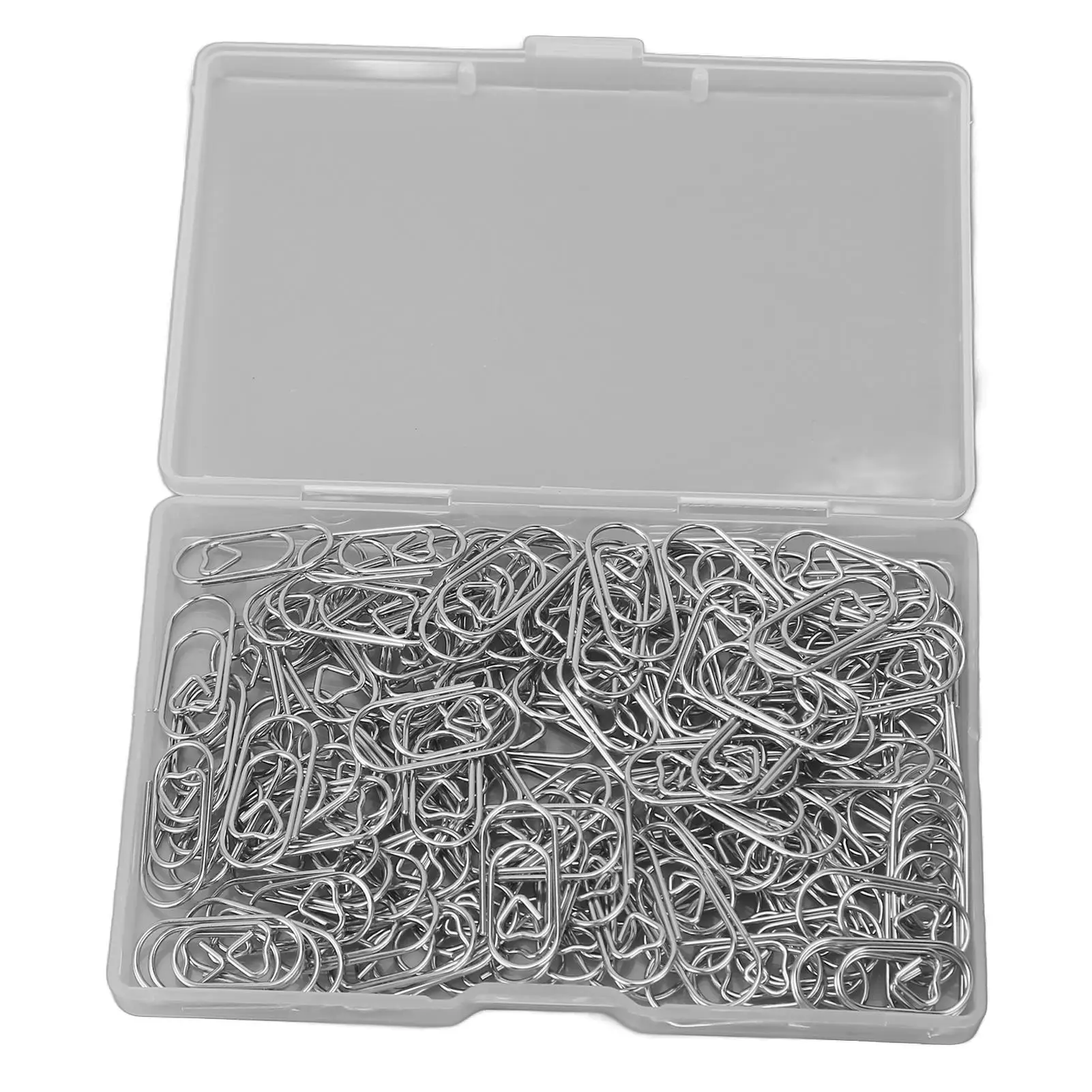 150 Pcs Heart Shaped Electroplated Paper Clips - Cute Anti-Slip Bathroom Shelf Organizers for Home & Office