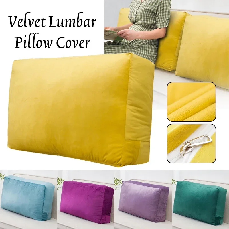 Solid Color Super Soft Velvet Sofa Cushion Cover Simple Home Decorative Throw Pillow Case Large Pillowcase 60x30/70x40/80x50cm