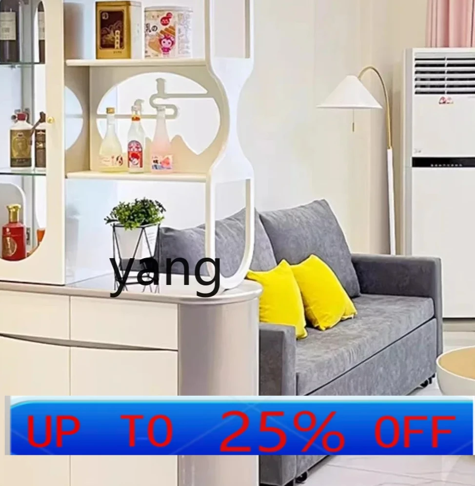 

LMM home front door light luxury door cabinet partition cabinet next to sofa French through-the-hall wine cabinet