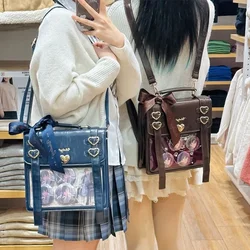 Ita Bag 2024 zaini da esposizione popolari per le donne borsa a tracolla per ragazze elegante per tutte le partite borsa a mano trasparente dolce Bolsas fuchesi