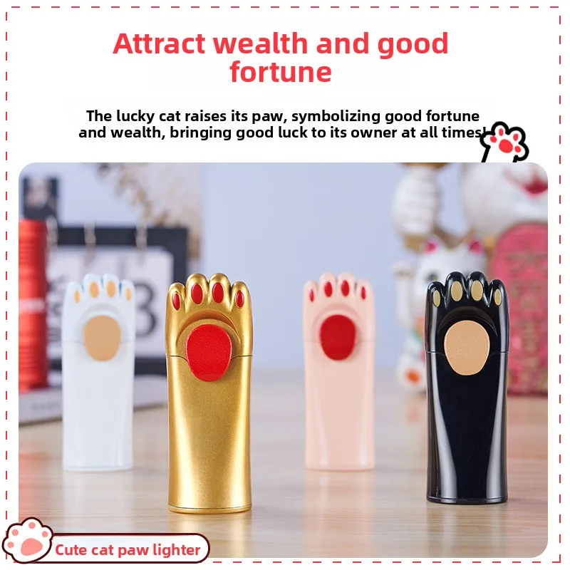 ولاعة جديدة قابلة للنفخ بتصميم مخلب القطط الملون، شعلة توربو، لهب مفتوح، مشعل محمول، هدية للرجال #3