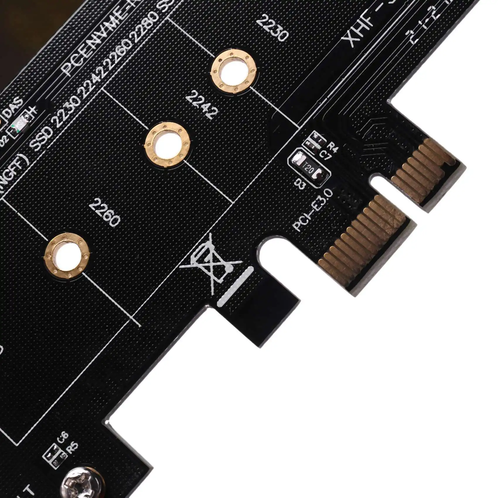 Stylish-3X Add On Cards PCIE To M2 Adapter PCI Express 3.0 X1 To NVME SSD M2 PCIE Raiser Adapter Support 2230 2242 2260 2280 M.2